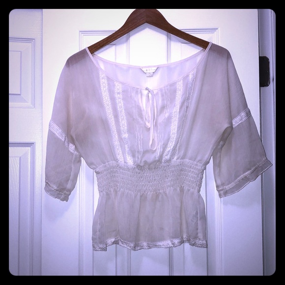 Guess Tops - Sheer ivory Guess top